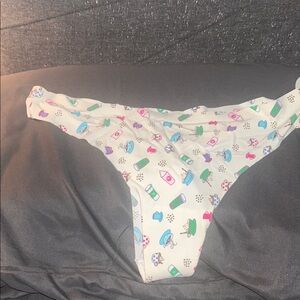 Chic Printed Women's Panties - Cream